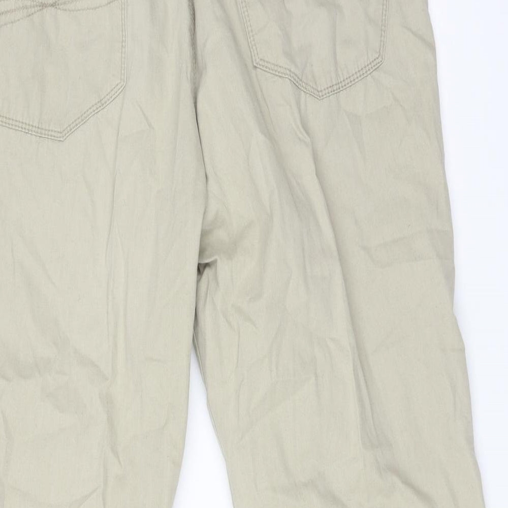 BOSTON CREW Mens Beige Chino Trousers Size 38 L29 in