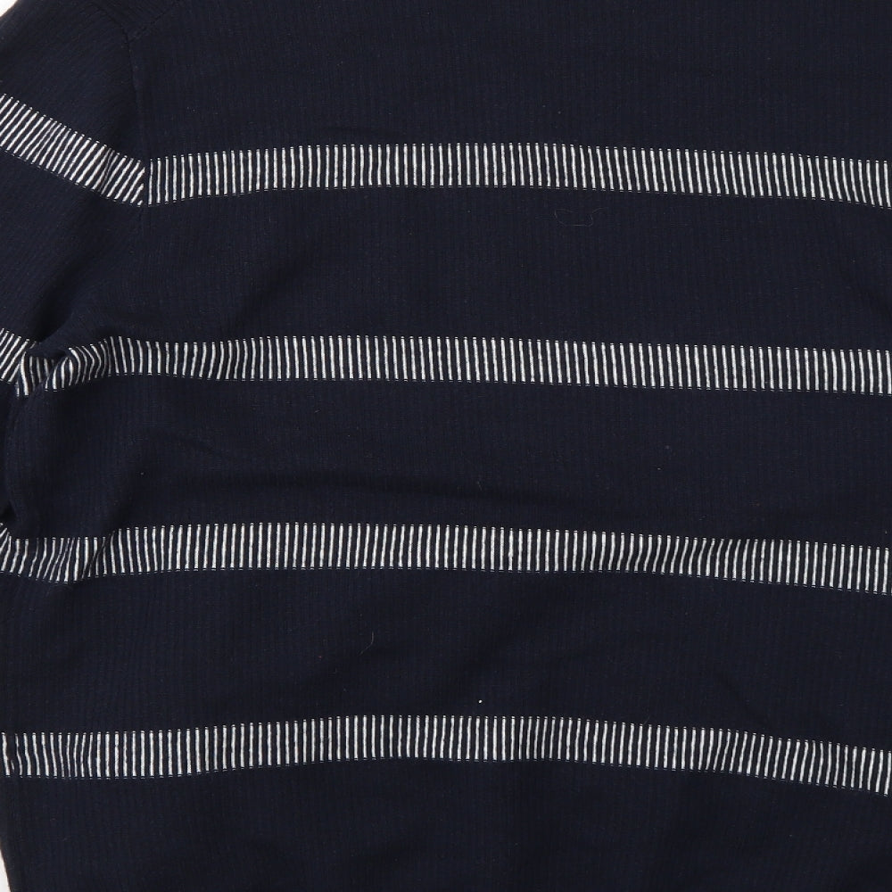 nigel hall Mens Blue Striped Pullover Jumper Size XL
