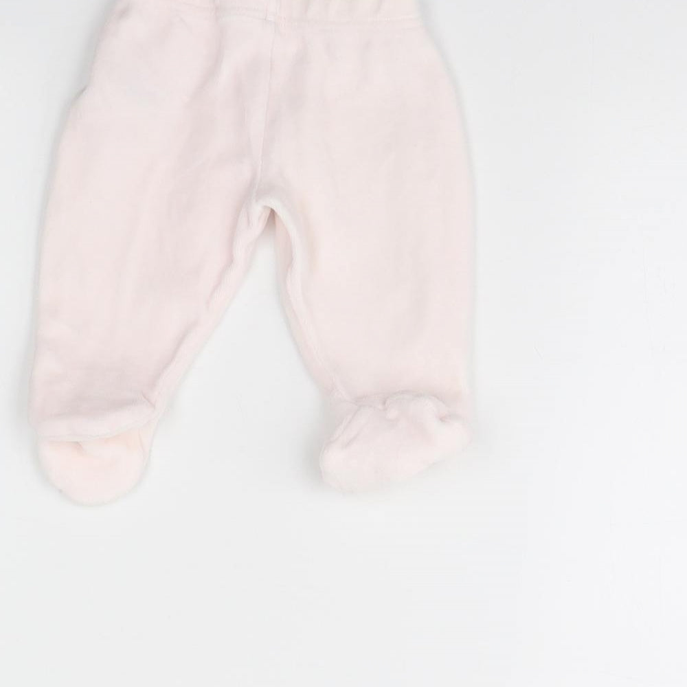 M&S Girls Pink Jogger Trousers Size 0-3 Months