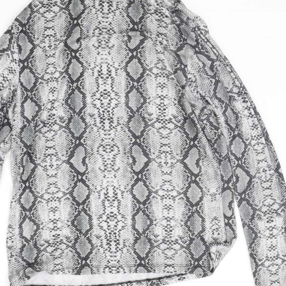 Primark Womens Grey Animal Print Pullover Jumper Size L