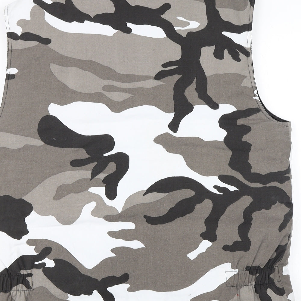 camo vest Mens Grey Camouflage Gilet Coat Size M