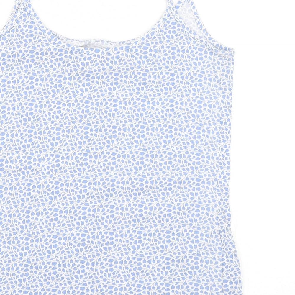 Marks and Spencer Womens Blue Floral Basic Tank Size 10