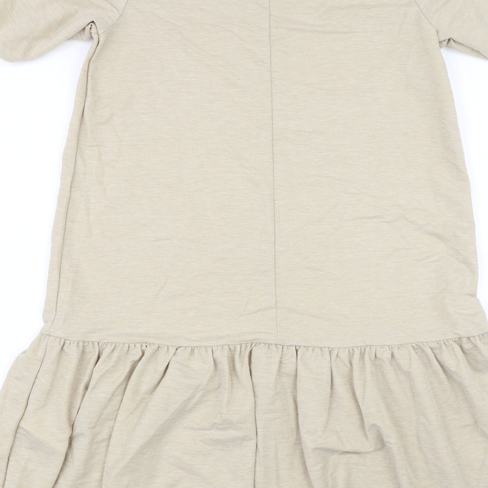 Primark Womens Beige Houndstooth Slip Dress Size 8