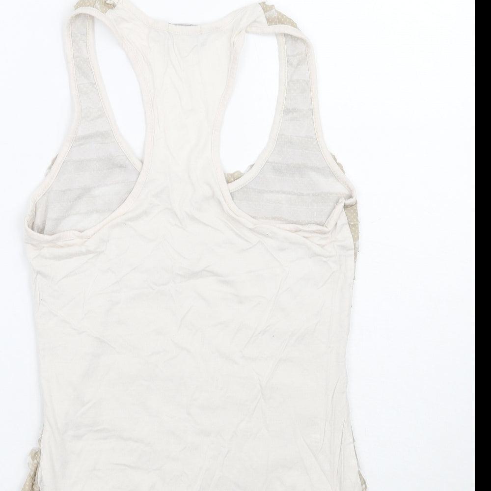 River Island Womens Beige Polka Dot Basic Tank Size 10