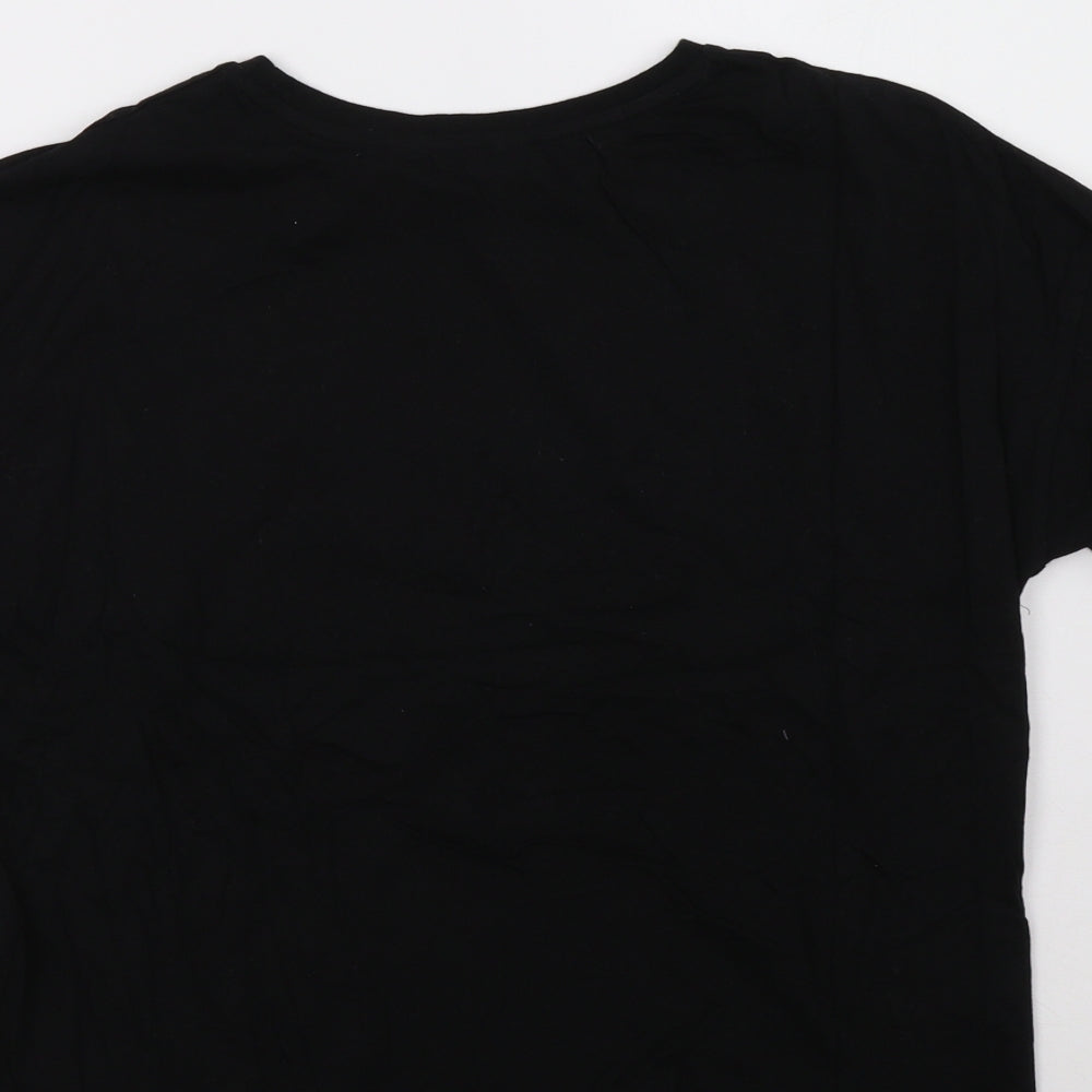 F&F Womens Black Basic T-Shirt Size 12