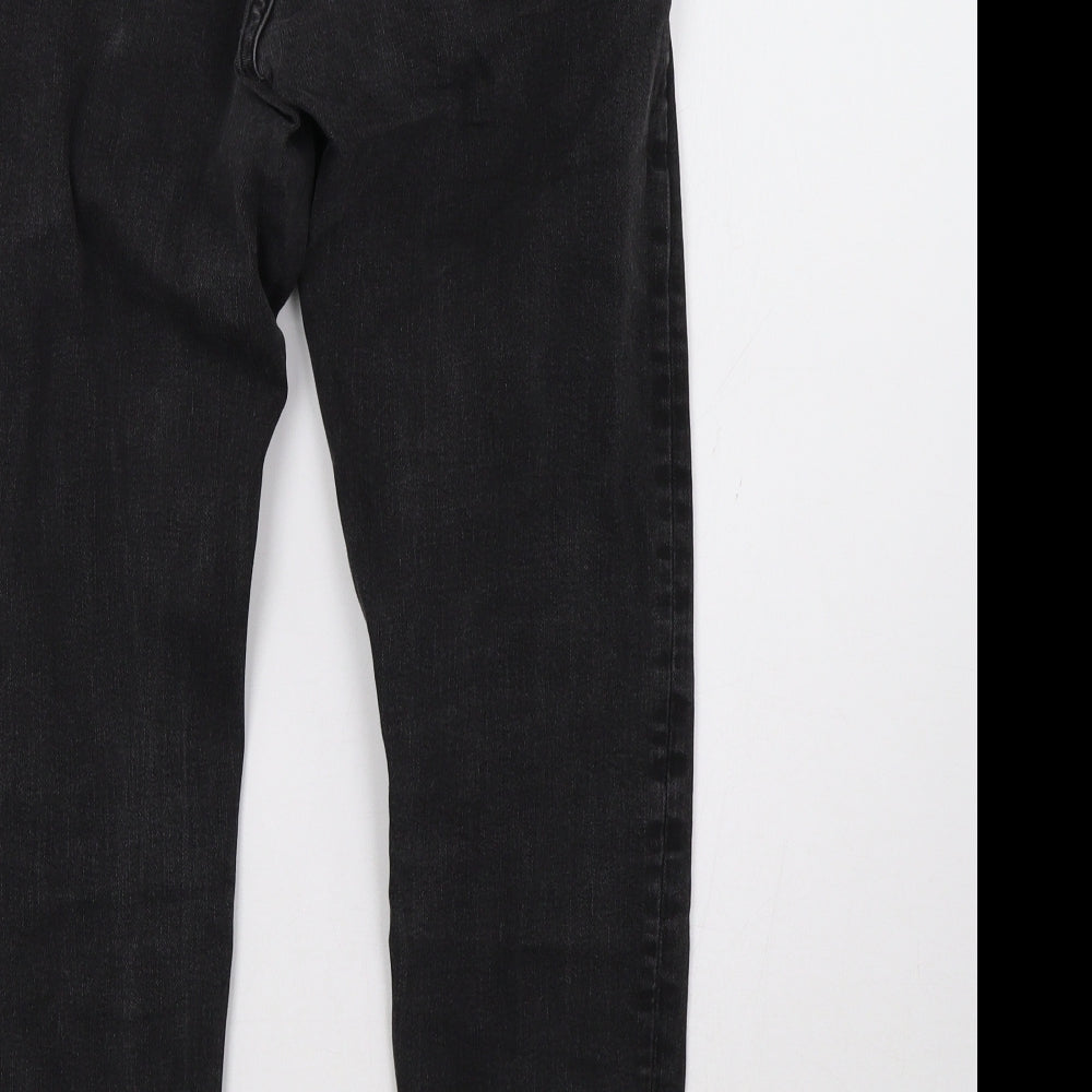 Marks and Spencer Womens Black Straight Jeans Size 8 L27 in