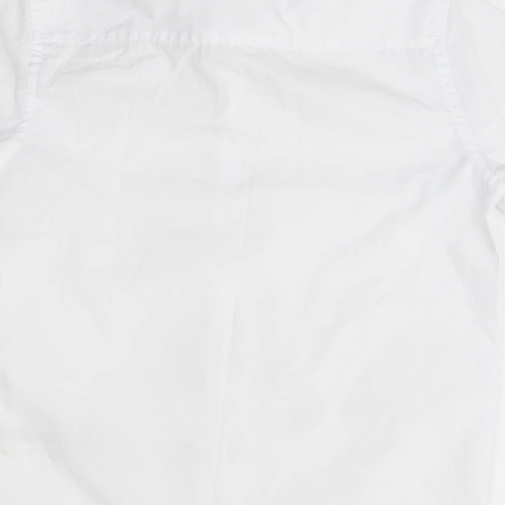 M&S Boys White Basic Button-Up Size 8-9 Years