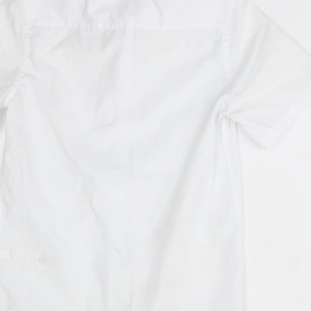 M&S Boys White Basic Button-Up Size 8-9 Years