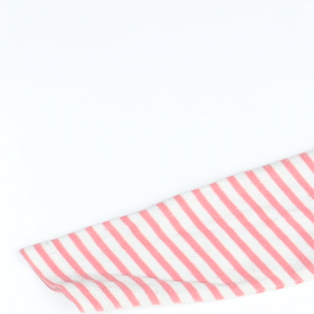 fred & flo Girls Pink Striped Babygrow One-Piece Size 9-12 Months