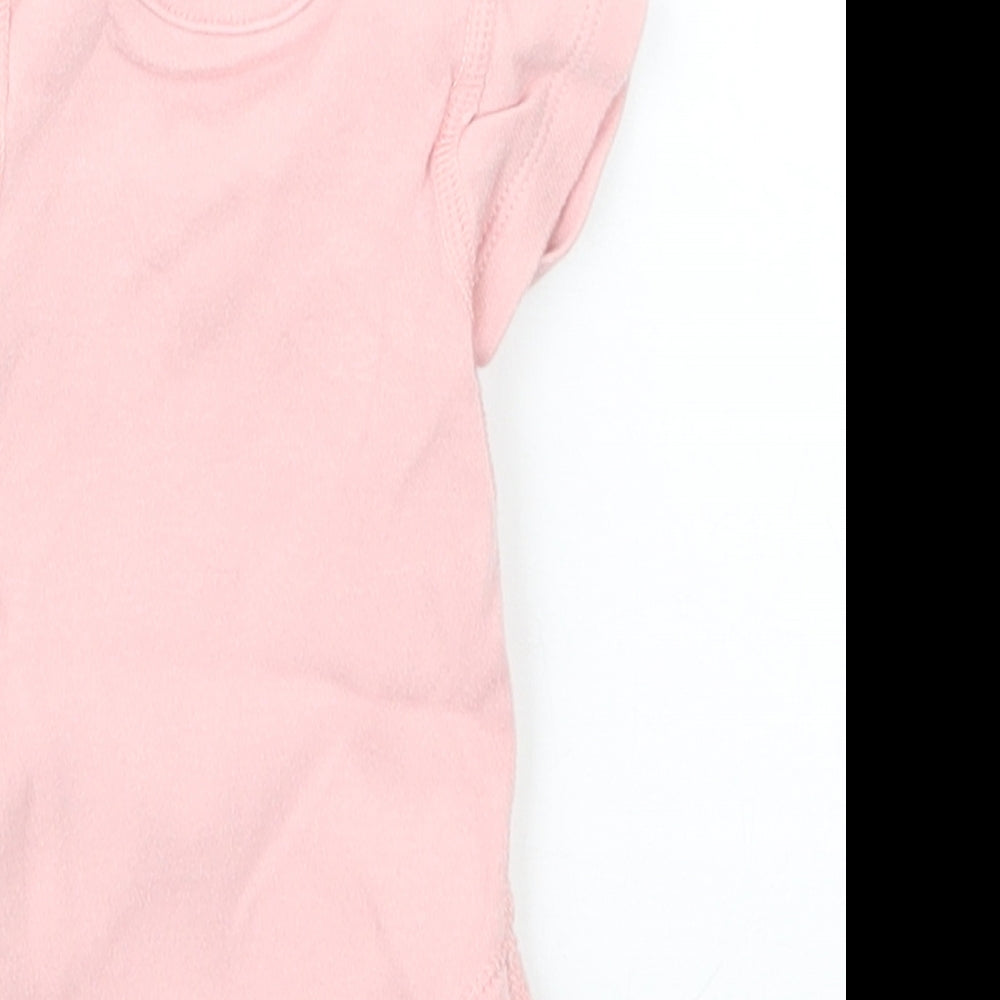 Marks and Spencer Girls Pink Babygrow One-Piece Size Newborn