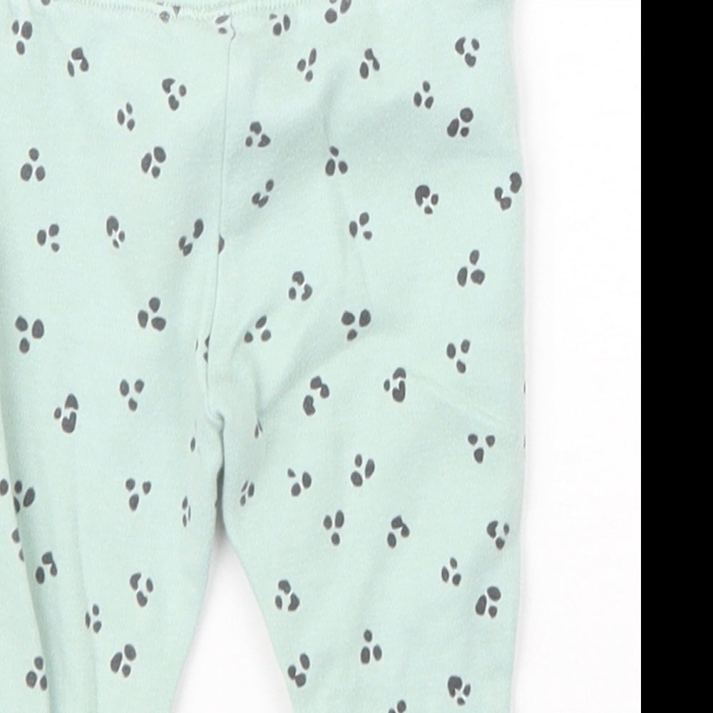 Primark Girls Green Geometric Capri Trousers Size 0-3 Months