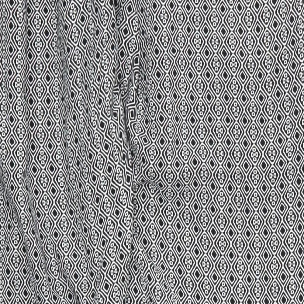 Primark Womens Grey Geometric Trousers Size 14 L27 in - Loungewear