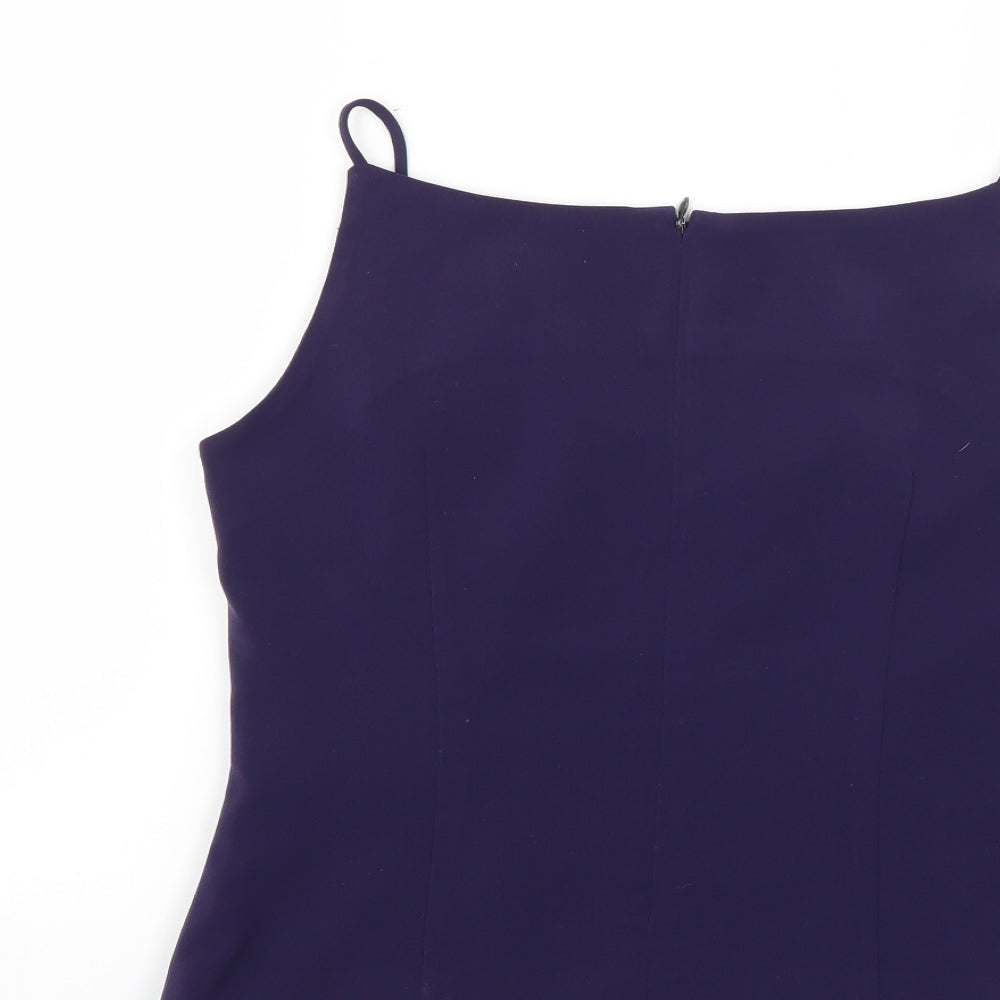 elite Womens Purple Basic Blouse Size 10