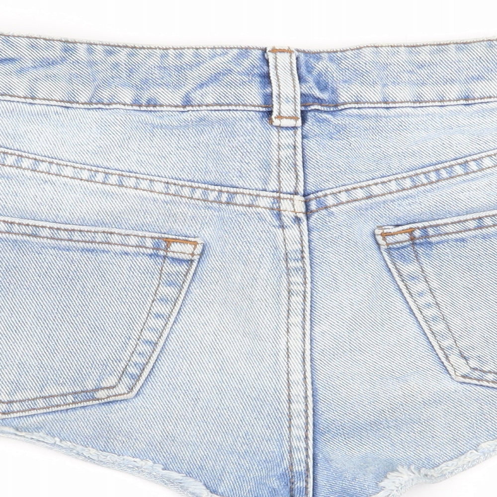 Topshop Womens Blue Hot Pants Shorts Size 26 in