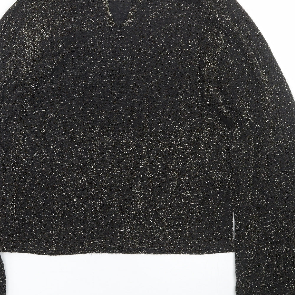 New Look Womens Black Pullover Jumper Size 10