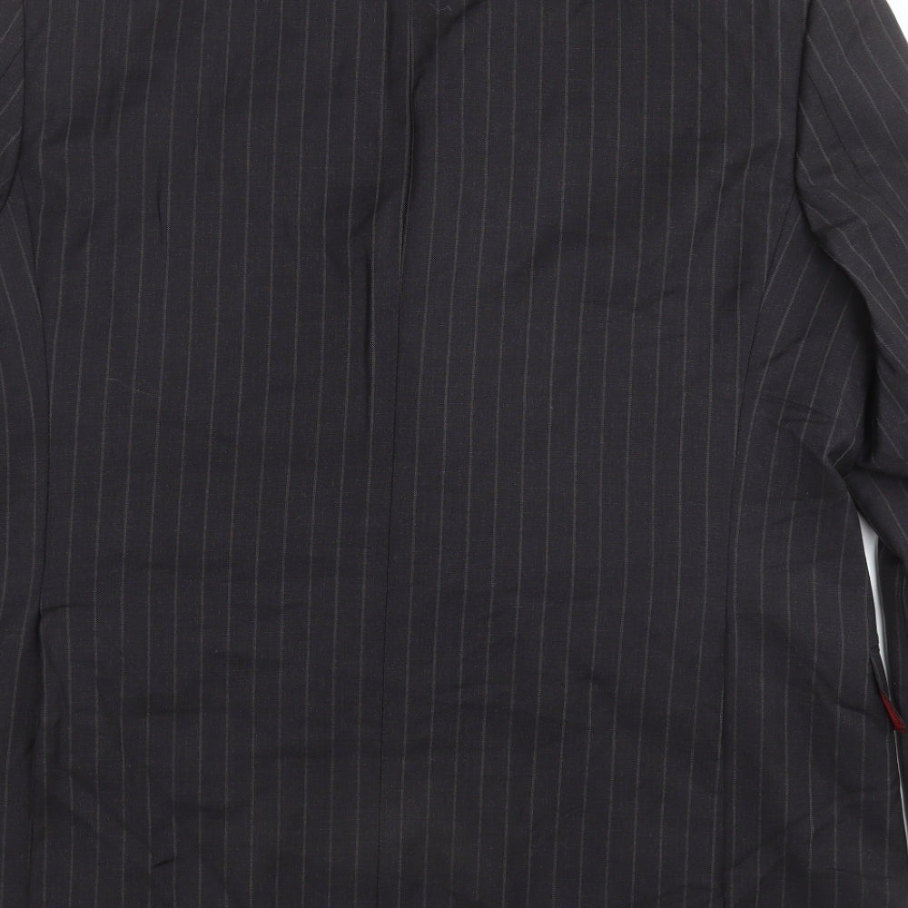Marks and Spencer Mens Grey Striped Jacket Suit Jacket Size 44