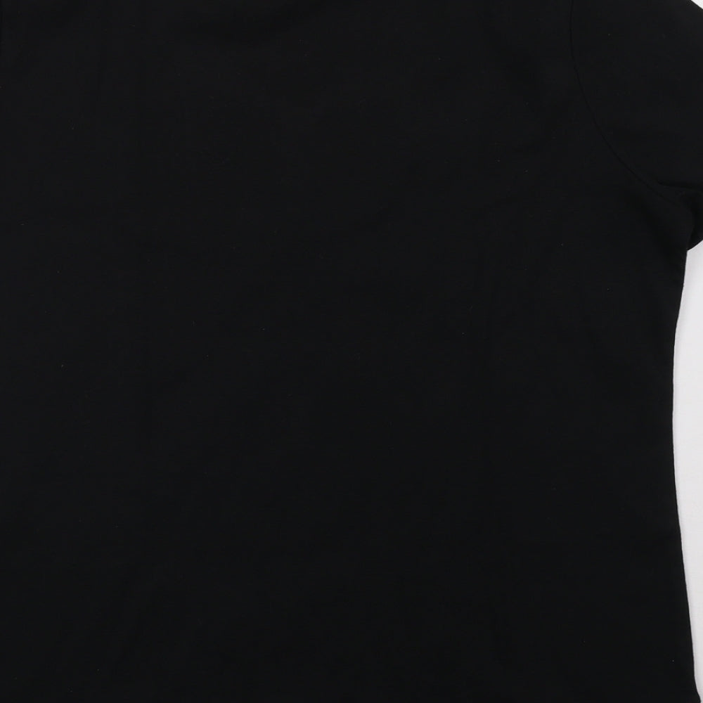 BM Womens Black Basic T-Shirt Size L