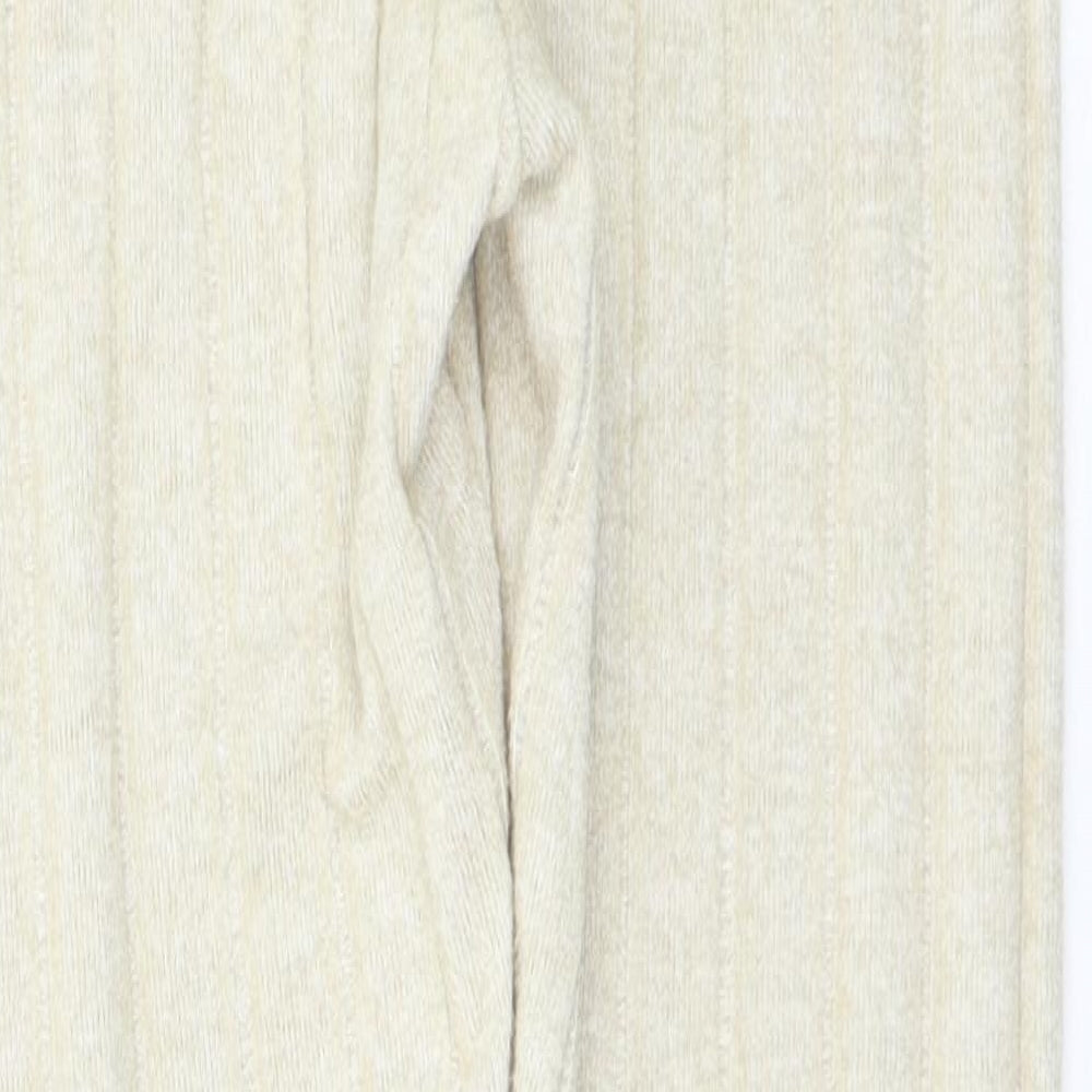 Edge Street Womens Beige Solid Capri Lounge Pants Size M