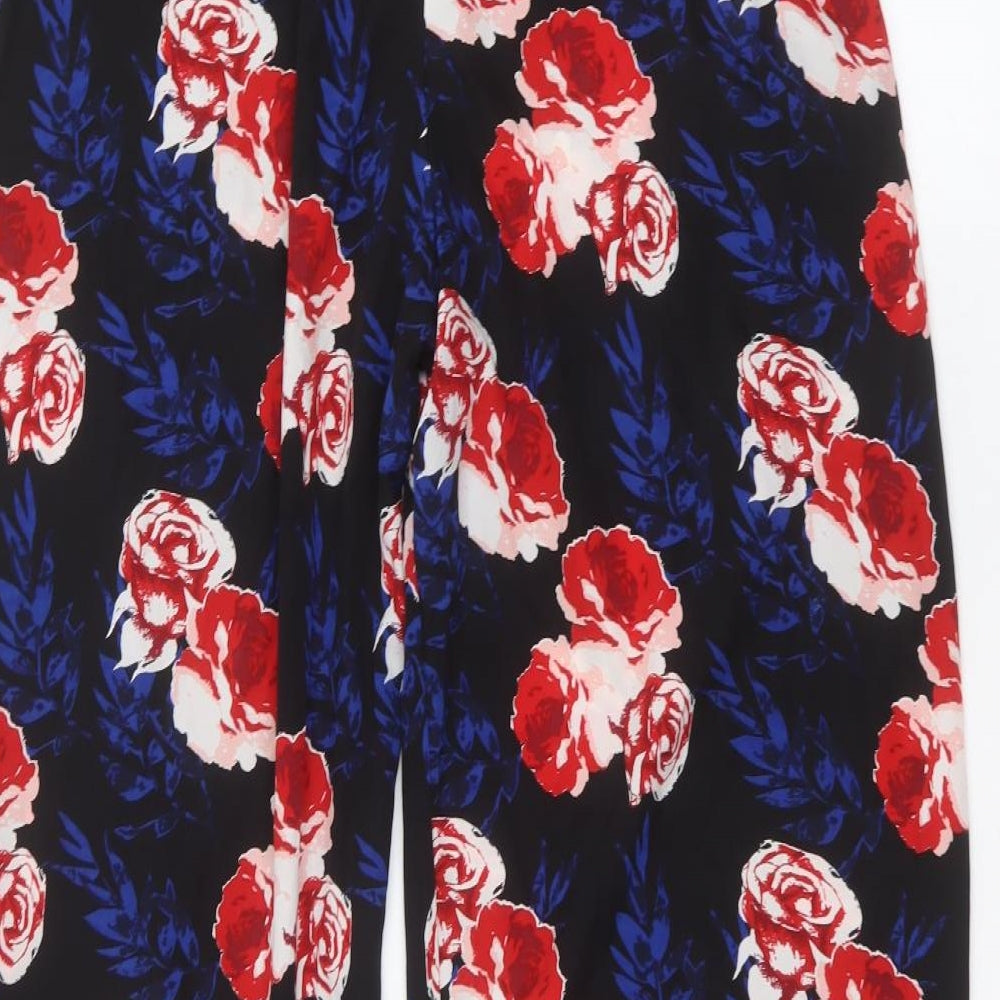 Originals Womens Black Floral Trousers Size M L27 in