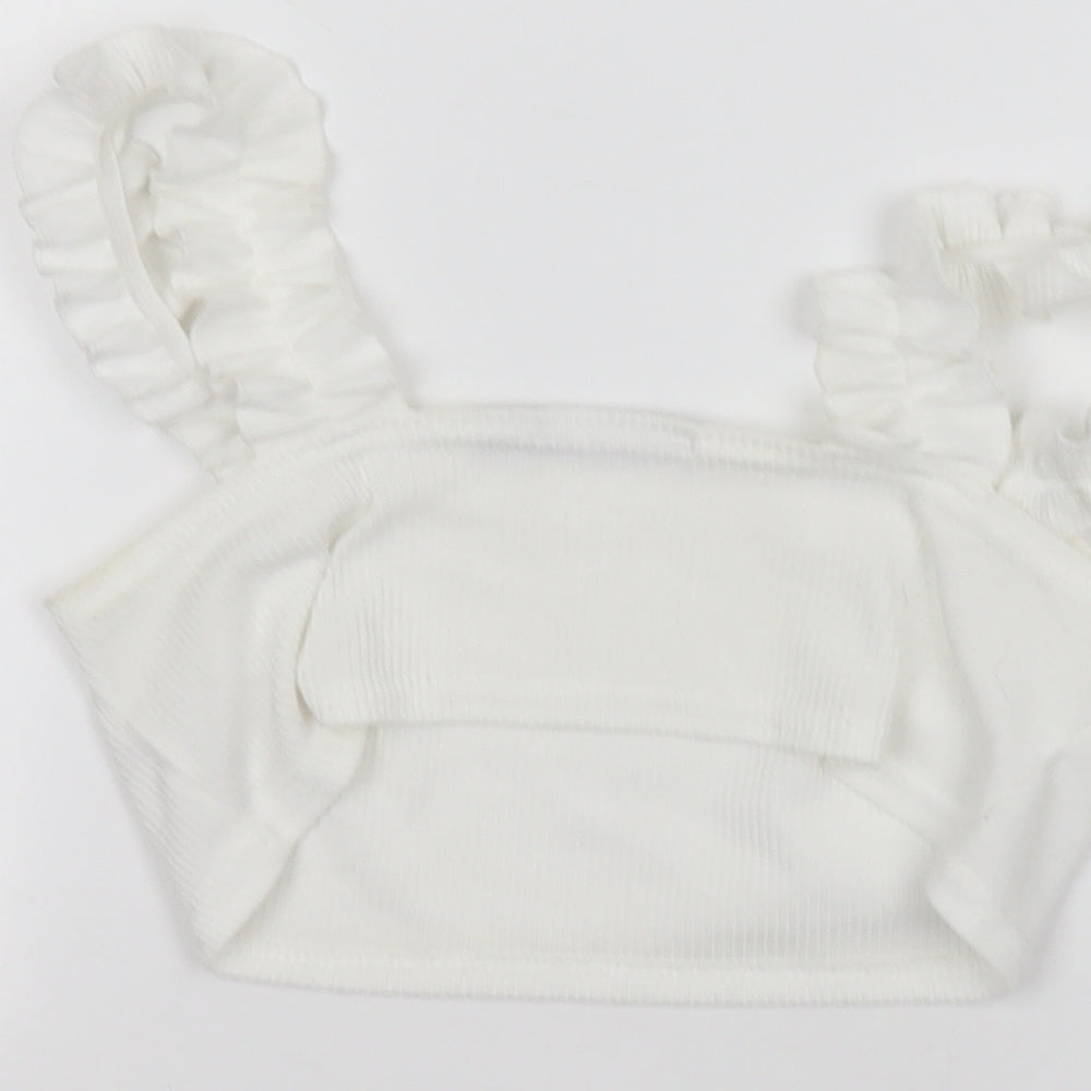 Boohoo Womens White Basic T-Shirt Size 12