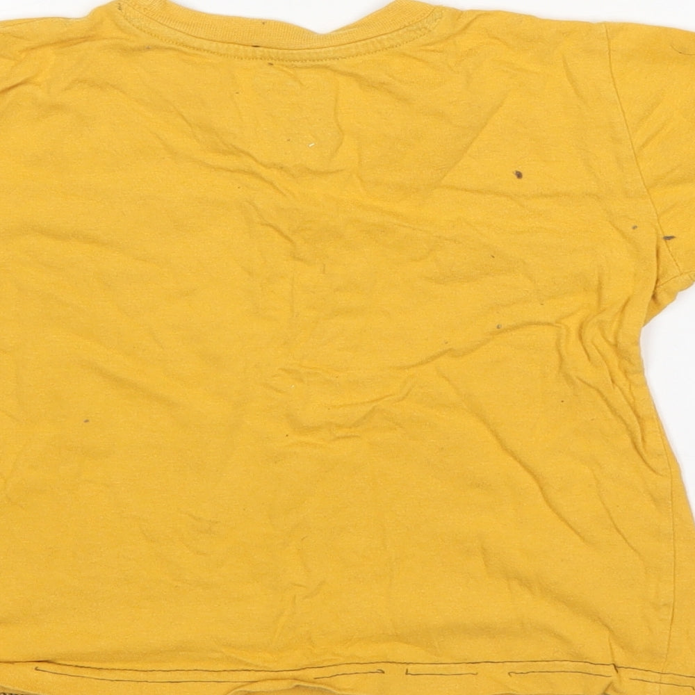 Rebel Boys Gold Basic T-Shirt Size 3-4 Years