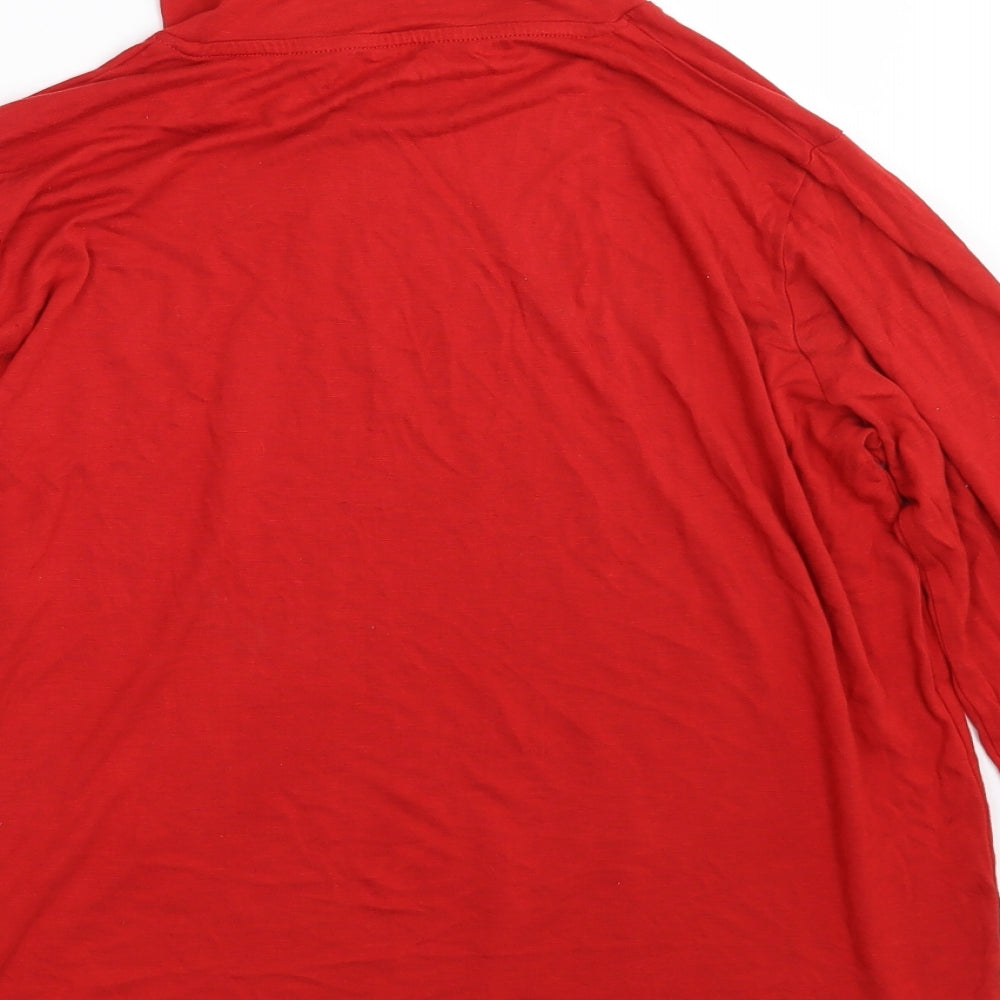 M&S Womens Red Basic T-Shirt Size 14