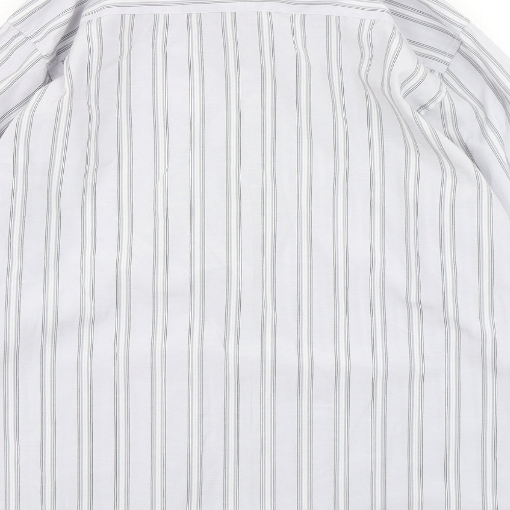 EA Mens Blue Striped Button-Up Size M