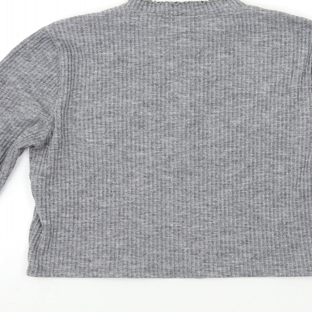 Topshop Womens Grey Knit Pullover Jumper Size 14