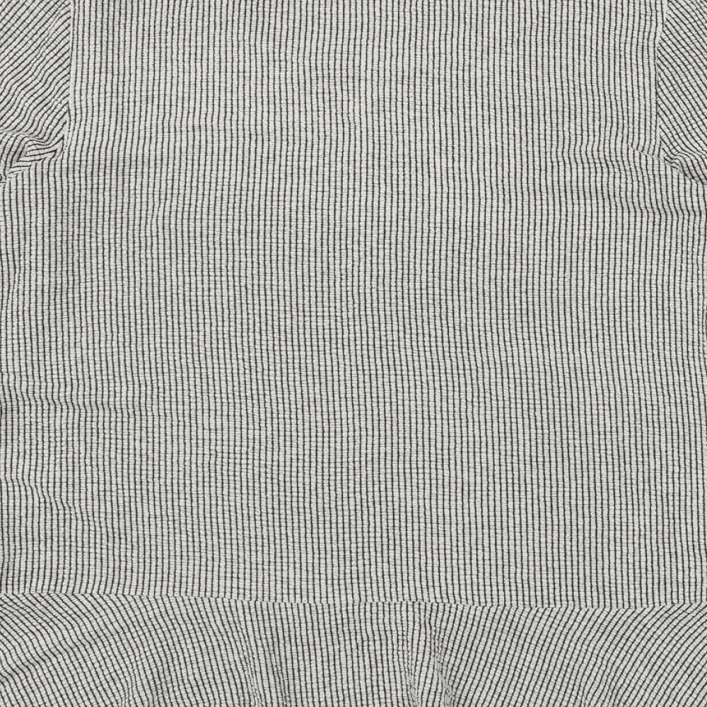 Betty & Co Womens Grey Striped Jersey Basic T-Shirt Size 14
