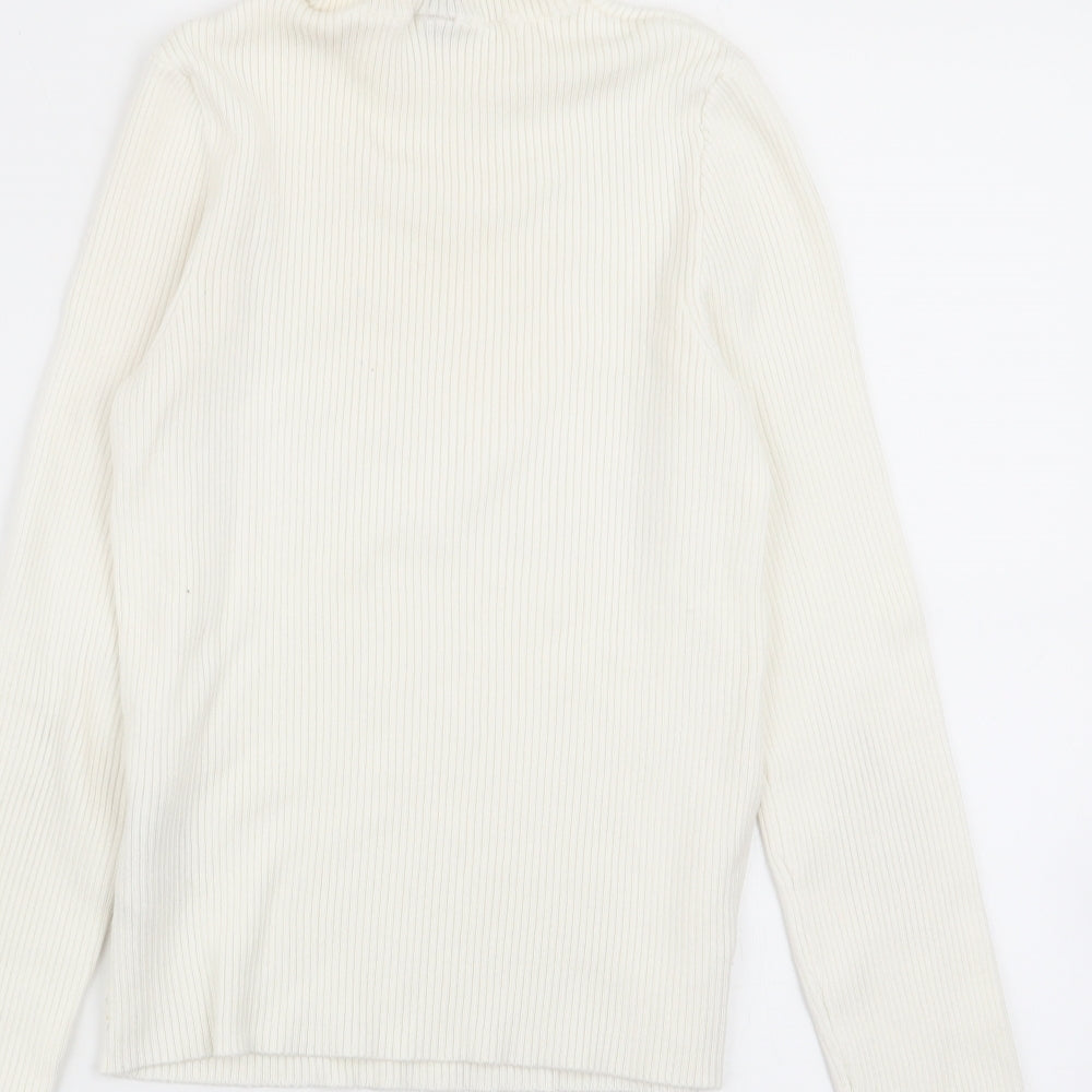 Divided by H&M Womens White Basic T-Shirt Size 6