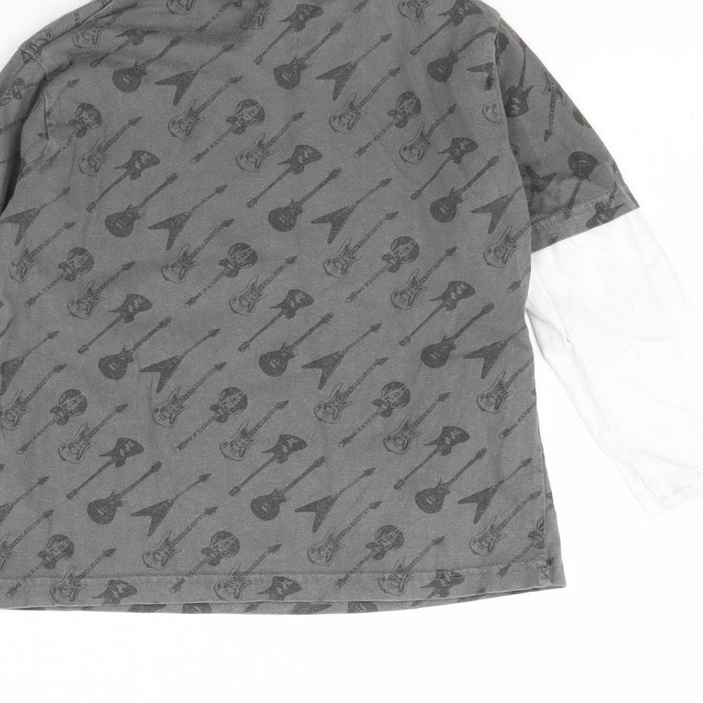 Nex Boys Grey Spotted Basic T-Shirt Size 4 Years