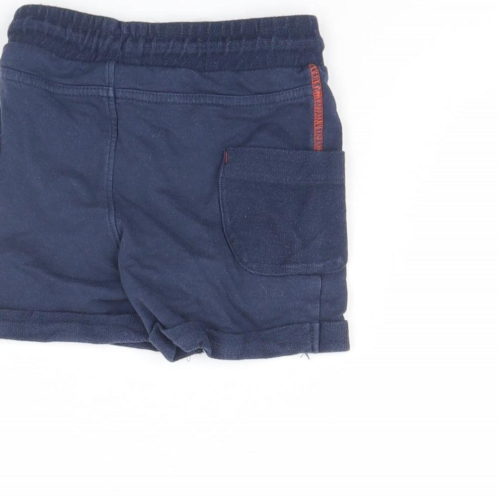 M&S Girls Blue Cropped Trousers Size 18 Months