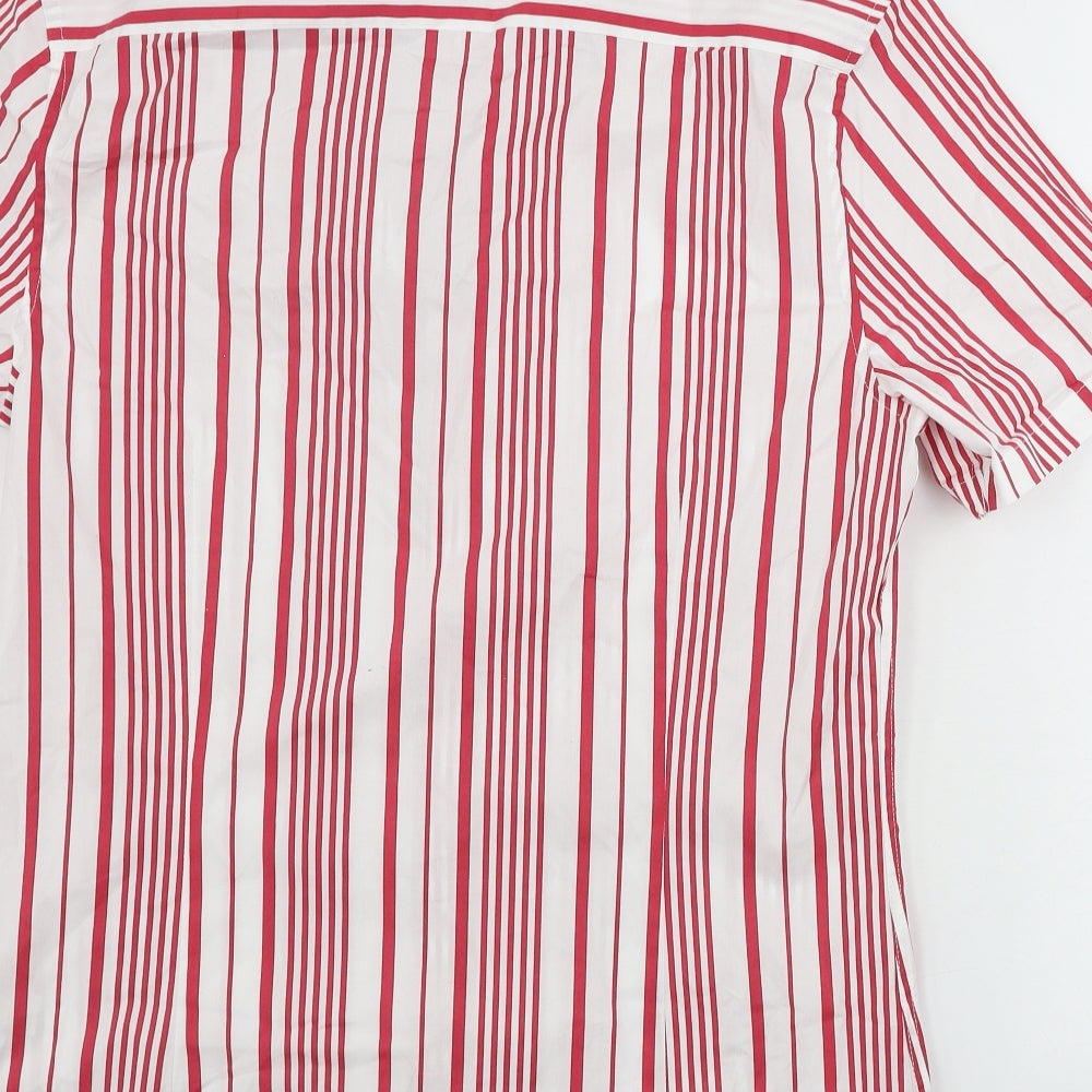ASOS Mens White Striped Button-Up Size S