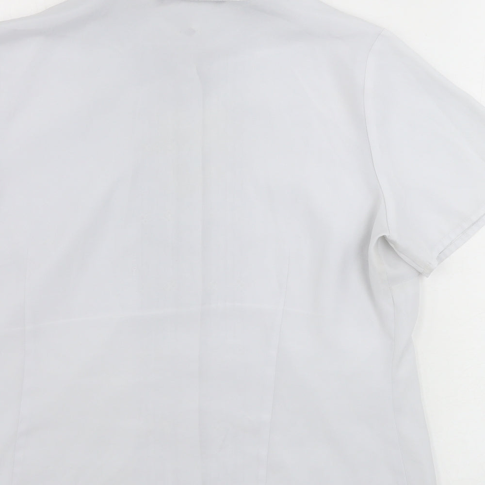 bm collection Womens Grey Basic Button-Up Size 16