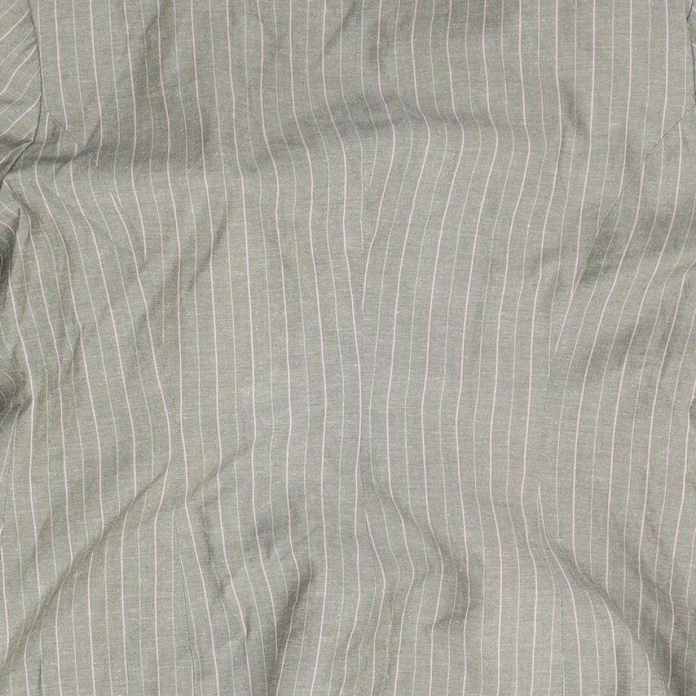 vitriline Womens Grey Striped Jacket Blazer Size S