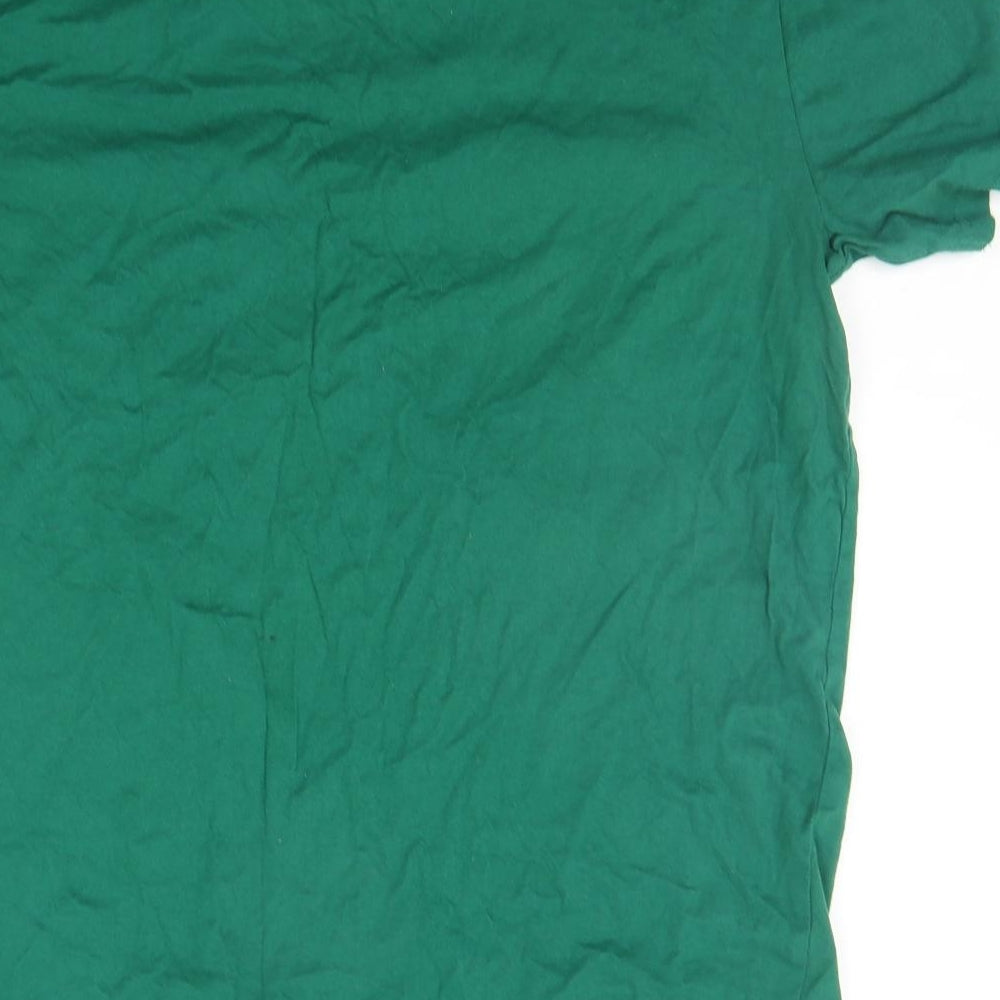 ALDI Mens Green T-Shirt Size L - Simpsons CHRISTMAS