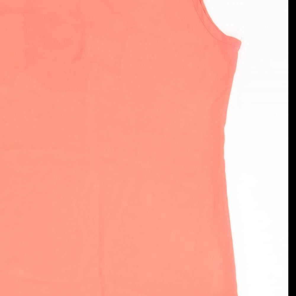 Select Womens Orange Basic Tank Size 12