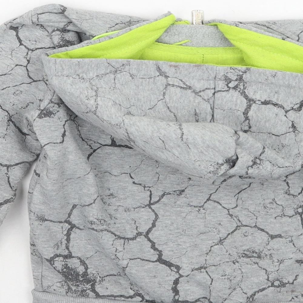 Chika chika Girls Grey Geometric Jacket Coat Size 6 Years