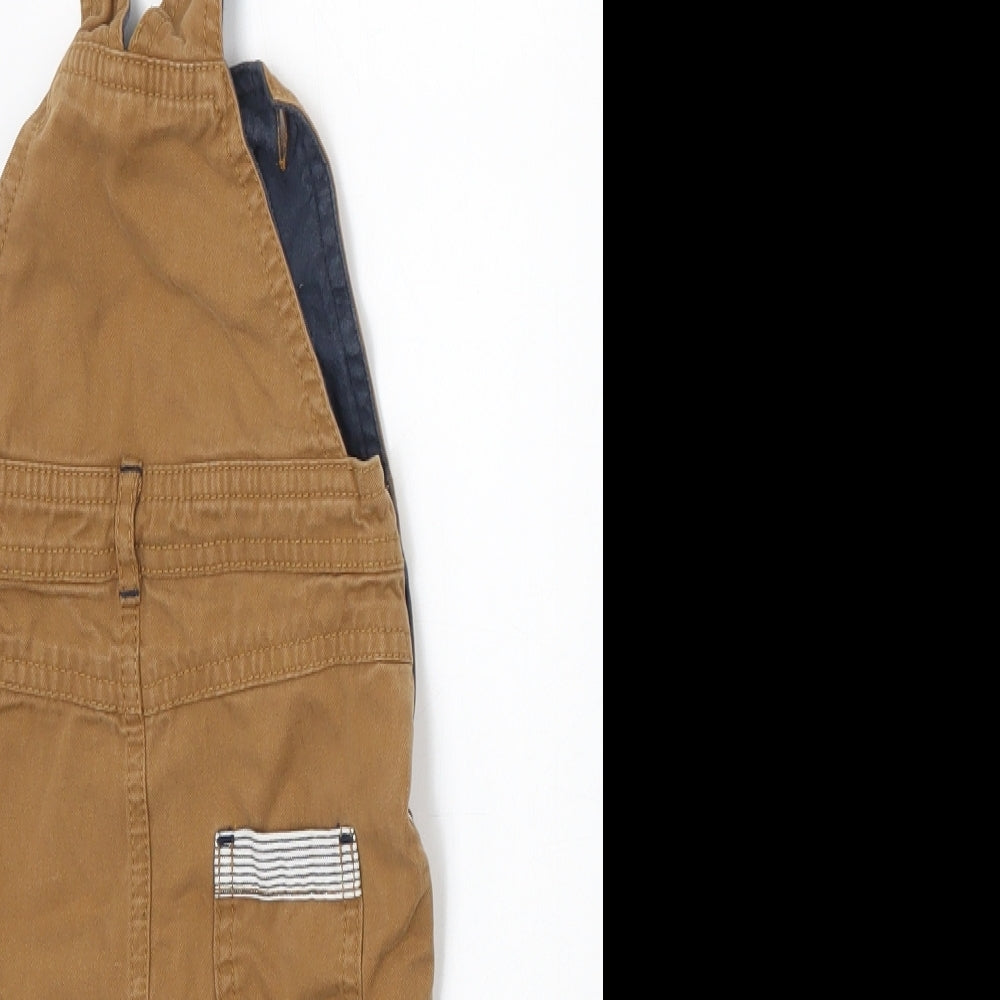 NEXT Boys Brown Dungaree One-Piece Size 0-3 Months