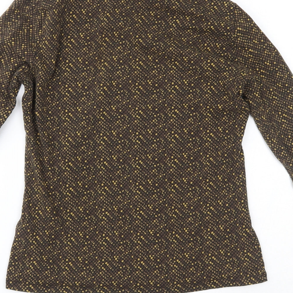 Marks and Spencer Womens Brown Animal Print Basic Blouse Size 10