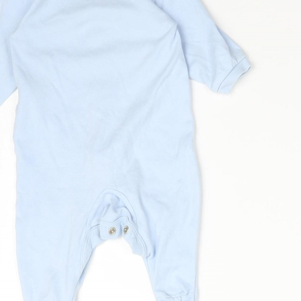 TESCO Baby Blue Babygrow One-Piece Size 0-3 Months - LITTLE DOG