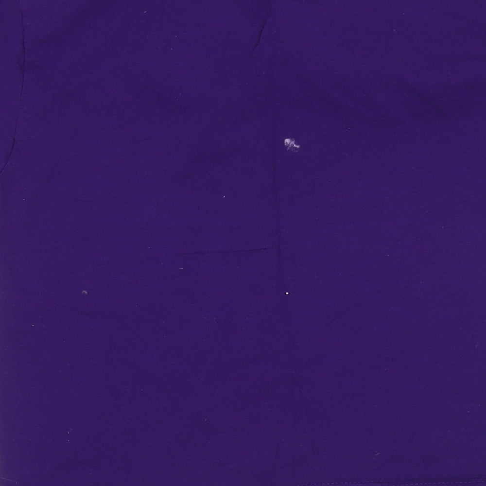 Fruit of the Loom Girls Purple Basic T-Shirt Size 5-6 Years - Bow Tie