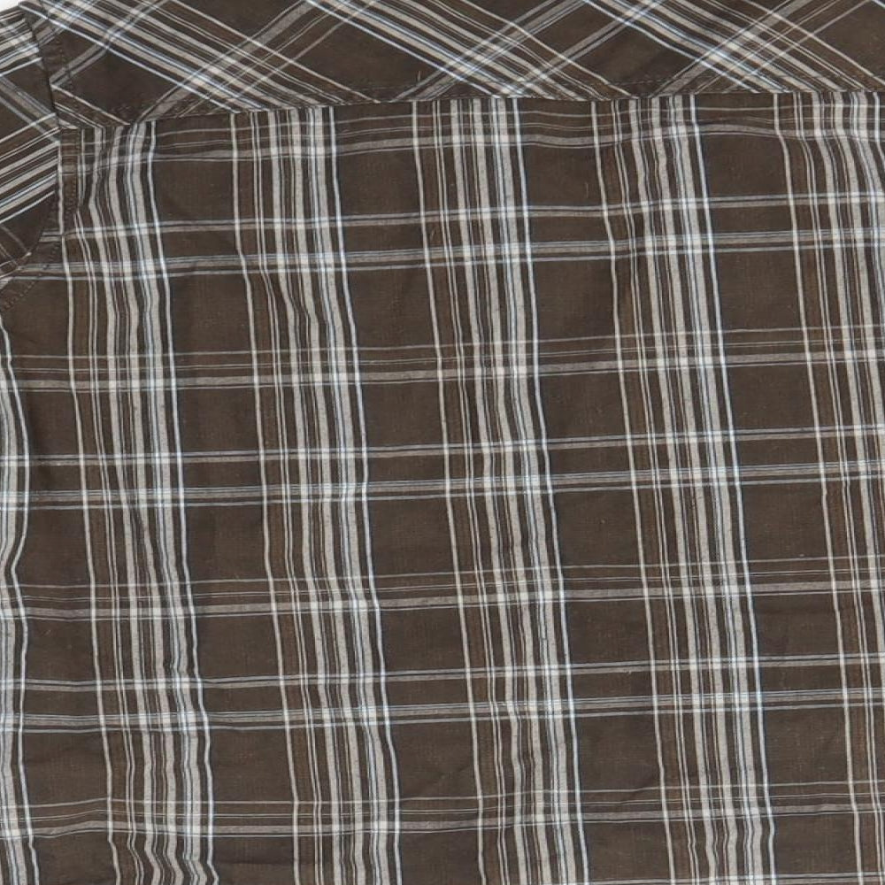 NEXT Boys Brown Check Basic Button-Up Size 8 Years