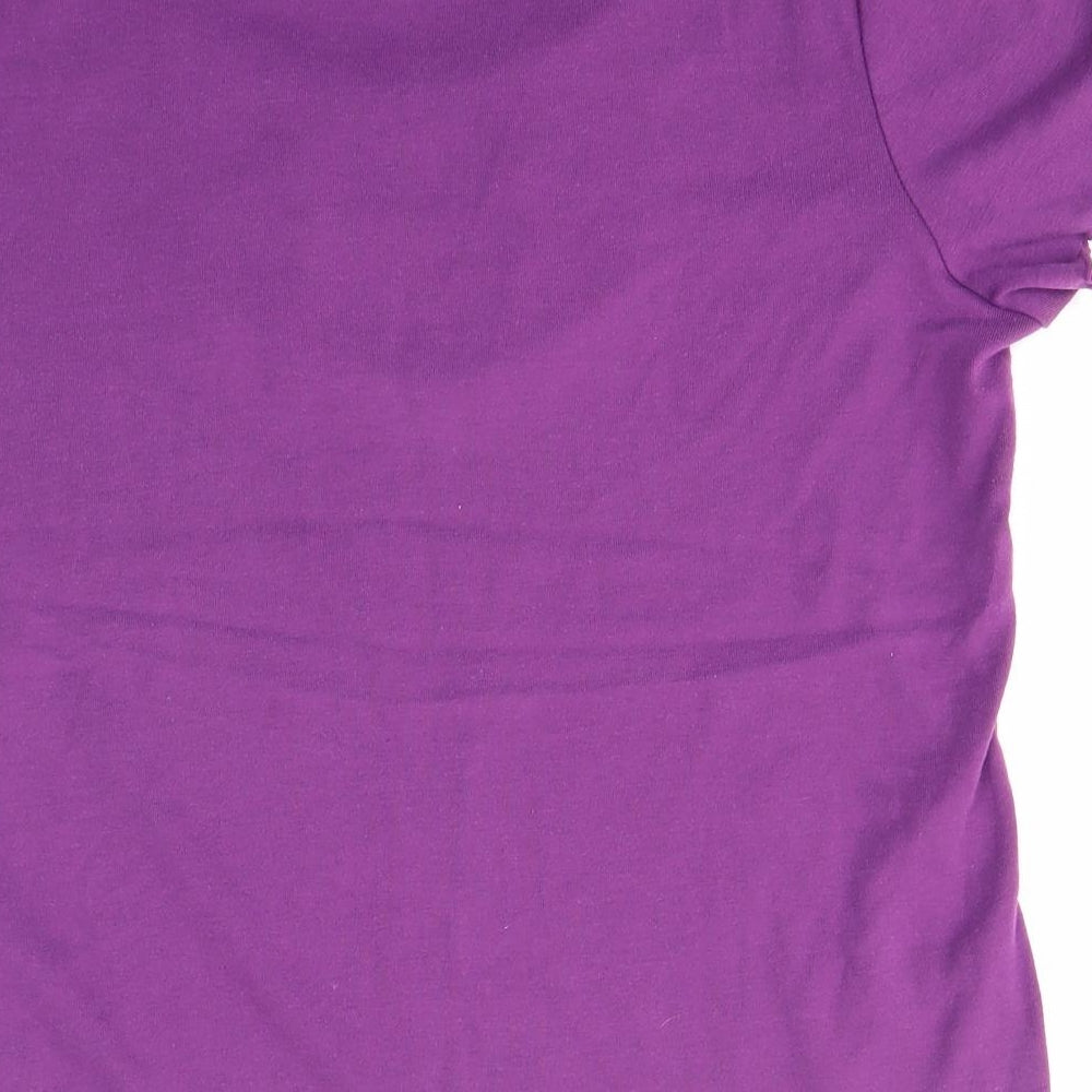 BM Womens Purple Basic Blouse Size M