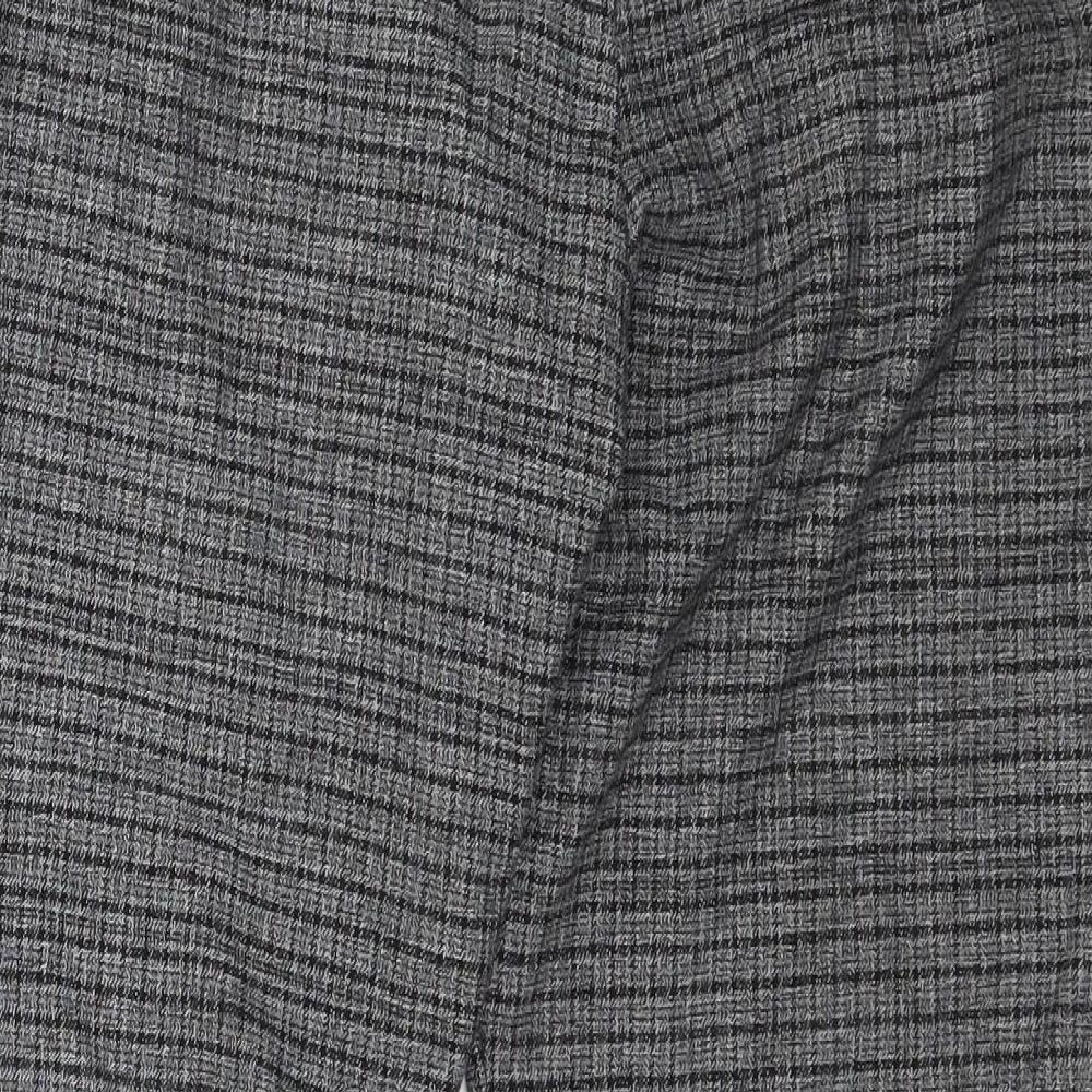 Tue Womens Grey Plaid Trousers Size 14 L28 in