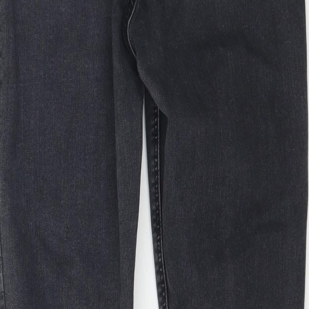 Topshop Womens Black Denim Skinny Jeans Size 32 L28 in