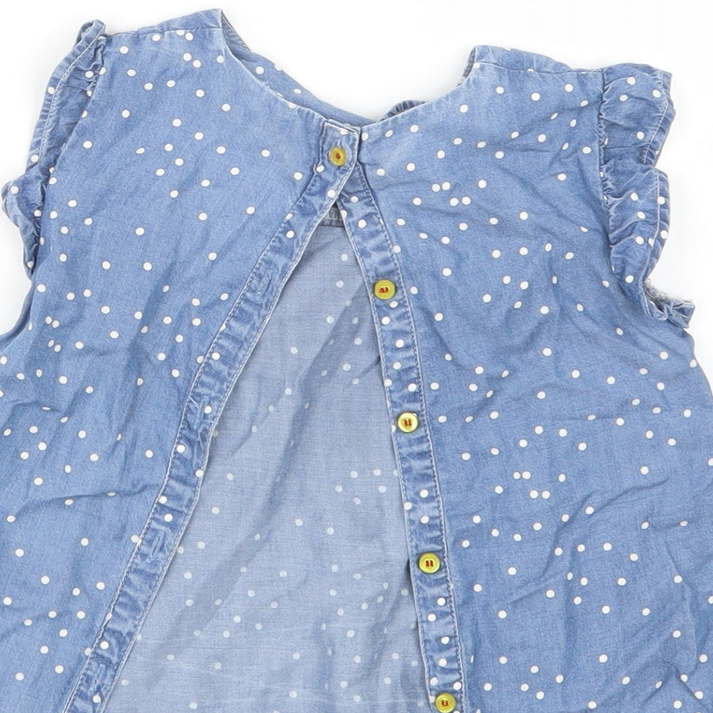 Angel & Rocket Girls Blue Polka Dot Basic T-Shirt Size 2-3 Years