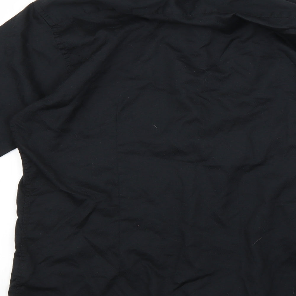 Cedar Wood State Womens Black Basic Button-Up Size 16