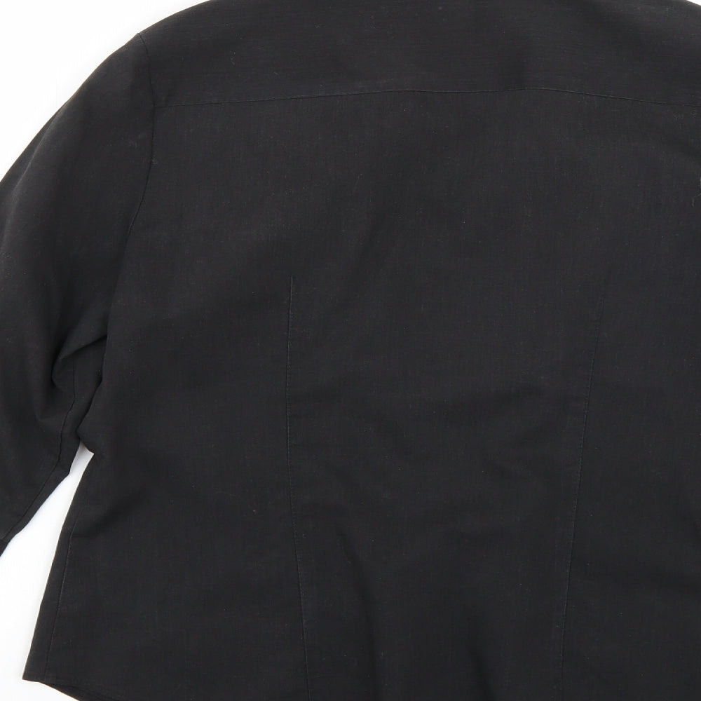 F&F Womens Black Basic Button-Up Size 12
