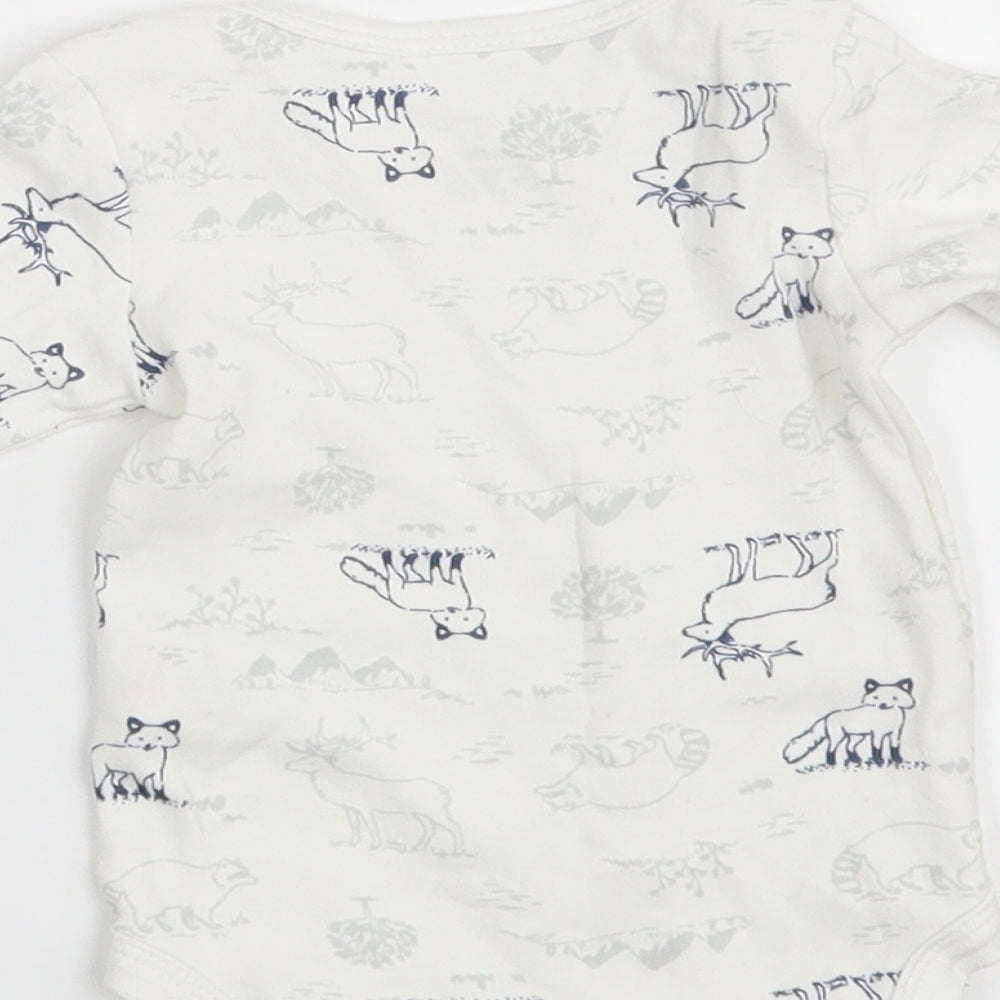 Kyle & Deena Baby White Animal Print Babygrow One-Piece Size 3-6 Months